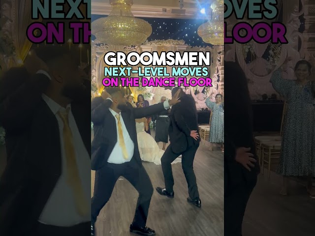 Groomsmen next-level moves on the dance floor