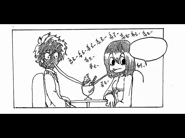 Izuku Midoriya and Tsuyu Asui Sharing Parfait (Comic Dub)