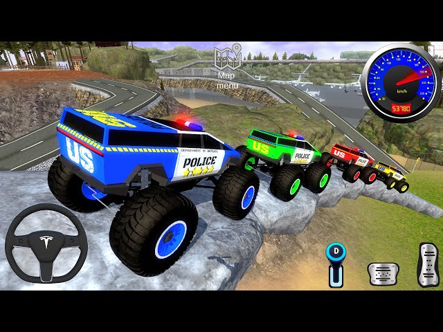 Juegos De Carros - Police Monster Trucks Impossible Driver #2 - Car Extreme Racing Android GamePlay