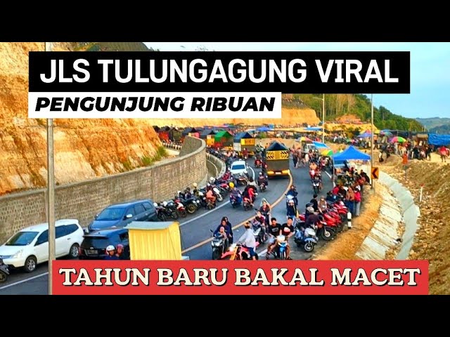 JLS TULUNGAGUNG PANTAI SINE DI BANJIRI PENGUNJUNG MENJELANG TAHUN BARU 2024