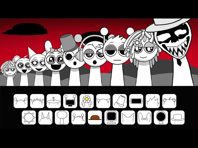 Incredibox Sprunki - All the Sizes Of Nightmare White Sprunki Clukr & Simon | Cartoon Animation