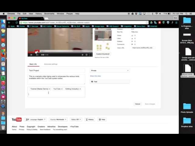 HowTo - YouTube Info & Settings