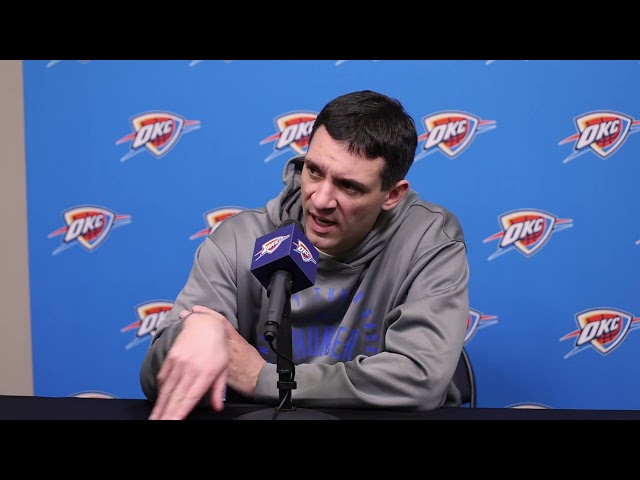 Mar Daigneault Recaps Oklahoma City Thunder Win vs. Utah Jazz | Post-Game Interview