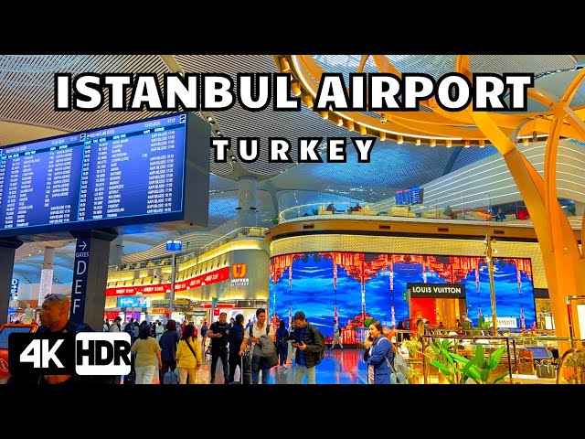 Istanbul New Airport 4k HDR Walking Tour 2024 | Transit, Duty Free| Everything You Need to Know!