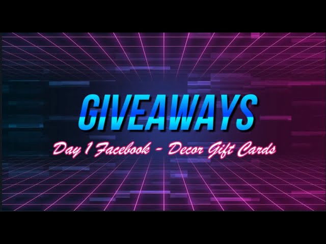 Week of Giveaways - Day 1 Facebook (Offer Ended)