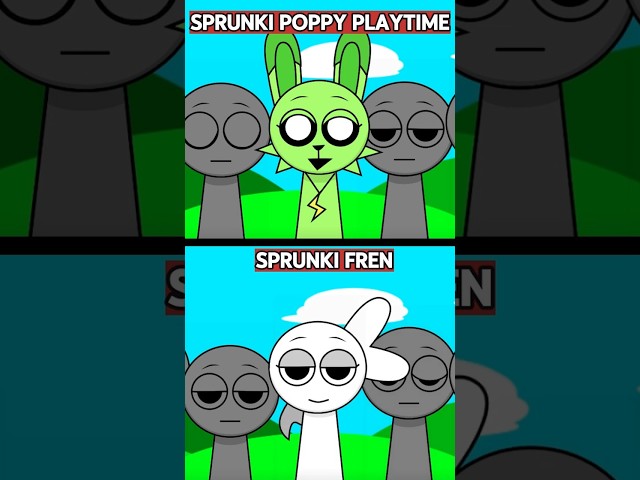 SPRUNKI FREN VS SPRUNKI POPPY PLAYTIME PART 2 #sprunki #sprunkiincredibox #shorts #shortsvideo