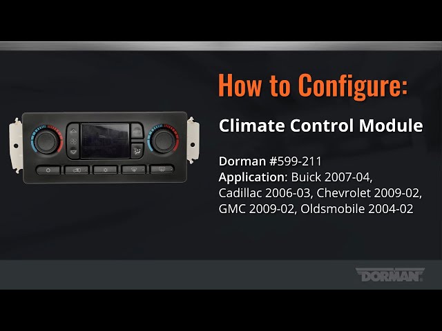 How to configure the Dorman 599-211 HVAC control module