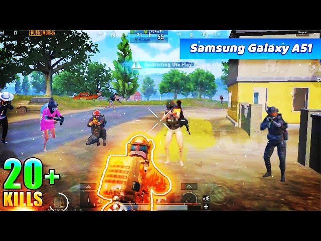 Samsung Galaxy A51 60FPS Gaming Test #7 - PUBG MOBILE | Best Team Kills - Top Sensitivity Settings