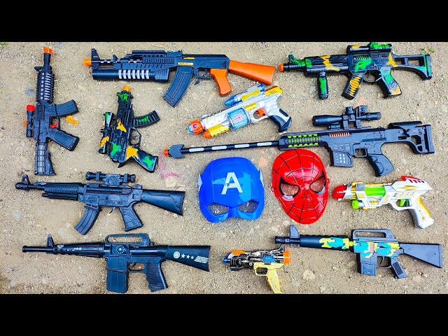 Collecting 7 Sniper Rifles AK47 GUN NERF GUN NERF SNIPER RIFLE M16 GUN NERF MEGA DUAL STRIKE MP5 GUN