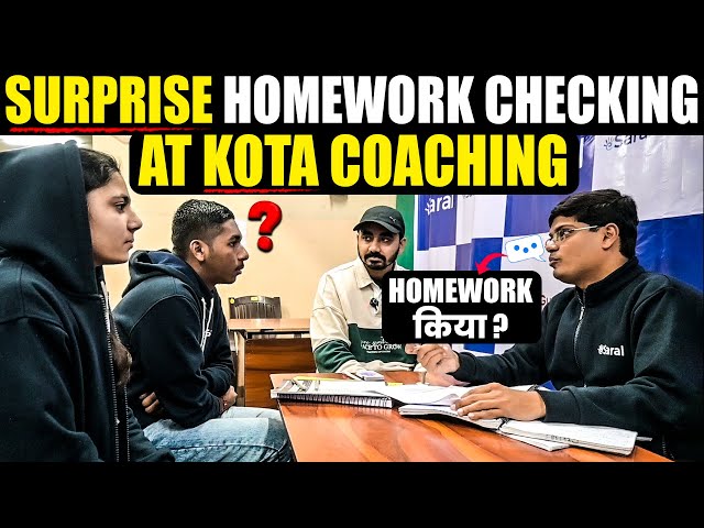 Surprise Homework Checking at eSaral #KotaCoaching 📚| Students Reaction | Must Watch..✌️