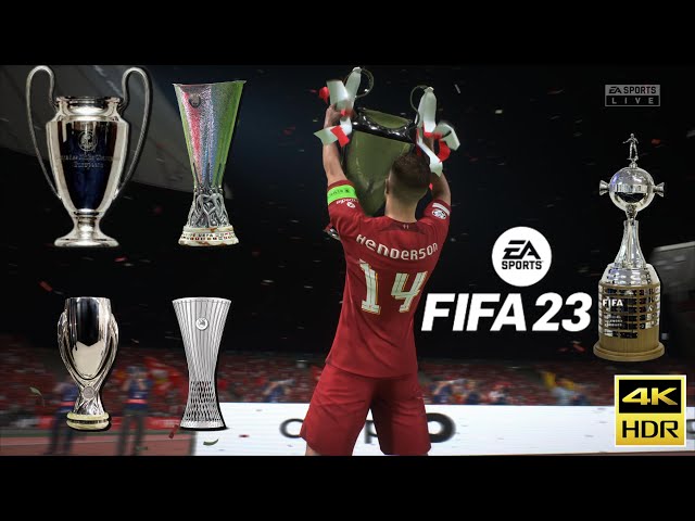 FIFA 23 Continental Trophy Lifting Celebrations ft. Copa Libertadores & UEFA Trophies - PS5 4K UHD