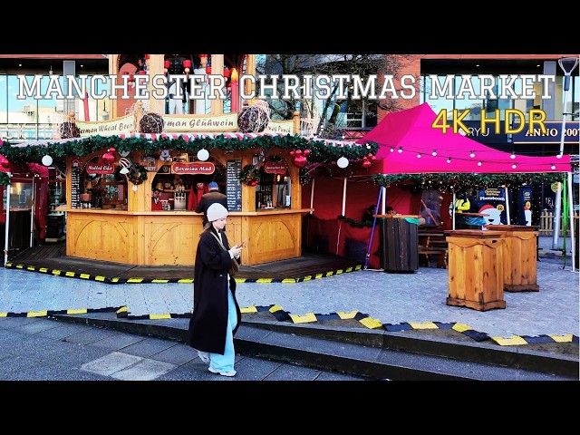 Manchester Christmas Market Walking Tour 4K | Is This The Best Christmas Market In The UK?