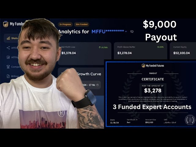 $9,000 Payout With MyFundedFutures! Payout Withdrawal Process With 3 Funded Expert Accounts