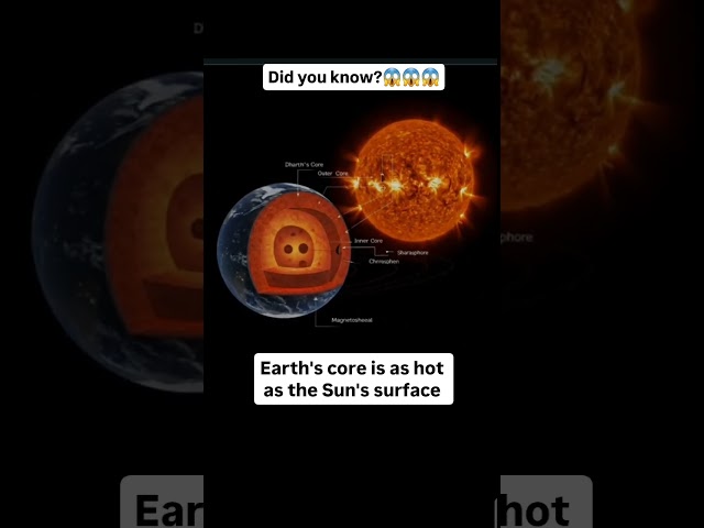 Earth's core is as hot as Sun's surface ... #physics #space