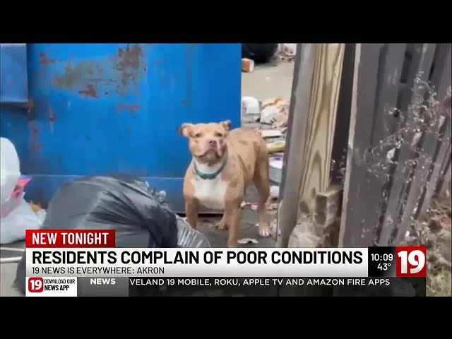 Trash everywhere outside Akron housing complex, neighbors worry about unsafe conditions