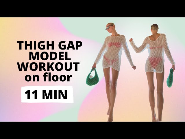 Thigh Gap Model Workout on Floor - Add Ankle Weight for Advanced / Nina Dapper