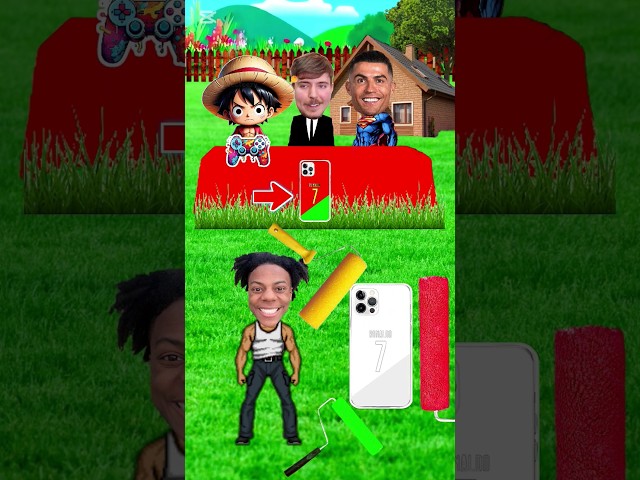 Who Can Fix IShowSpeed's iPhone?📱🎨 (Mr.Beast, Luffy, or Ronaldo?) #shorts