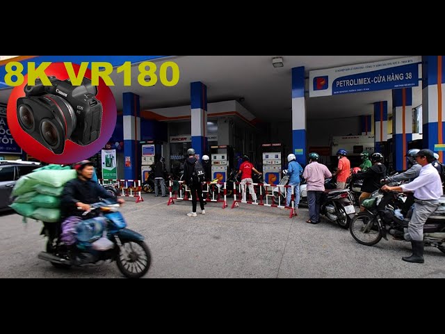 PETROL STATIONS AND TURTLE PARK Ho Chi Minh City Vietnam 8K 4K VR180 3D (Travel Videos ASMR Music)