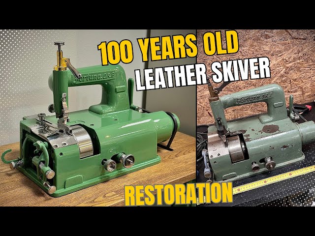 Restoring 100 years old Fortuna leather skiving machine!