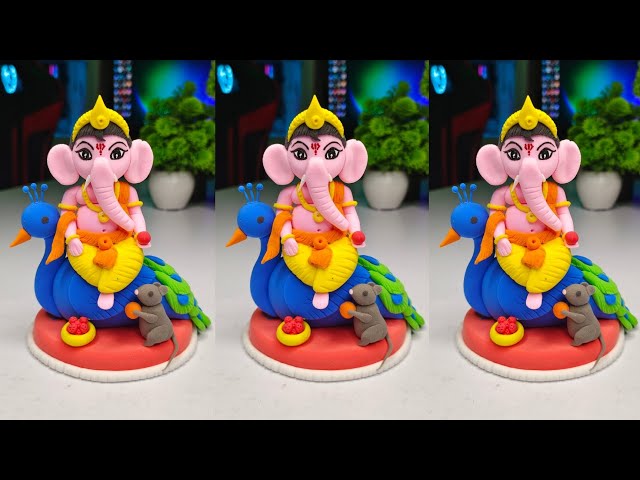 Very Easy Ganpati idol Making with clay / बिल्कुल आसान तरीके से गणपती की मूर्ति बनाना सीखें