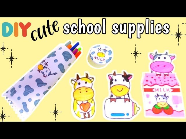 DIY Milk School Supplies || DIY School Supplies || Back To School Craft || Easy Paper Craft Ideas