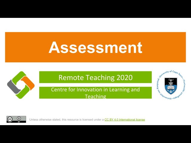 Level 1: Assessment in remote contexts Webinar 4