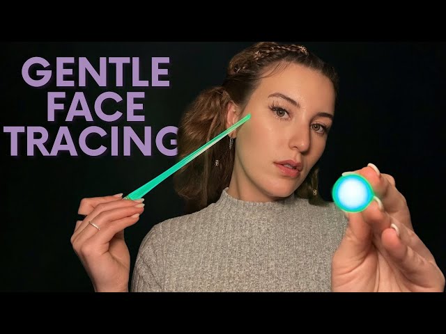 ASMR Using Light Sticks to Trace Your Face for Deep Sleep & Focus