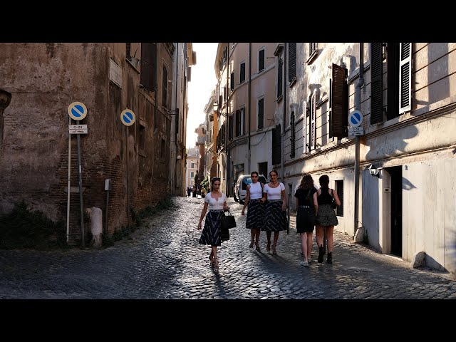 Rome Virtual Tour - From the Tiber Island to our favorite part of Trastevere - ITALY. Slow TV 4K HDR