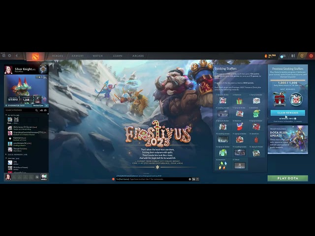 Dota 2 Frostivus Match end 2023 Dec 15th