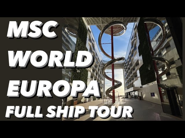 MSC World Europa FULL SHIP TOUR  2024 UGLY? or STUNNING?