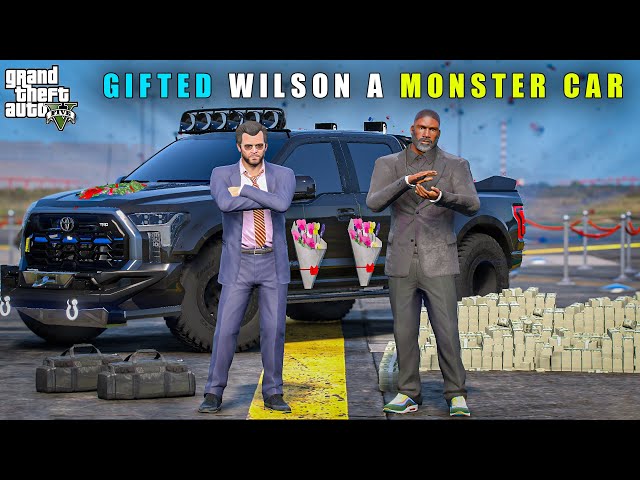 GTA 5 : MICHAEL GIFTED POWERFUL MONSTER CAR TO WILSON || BB GAMING