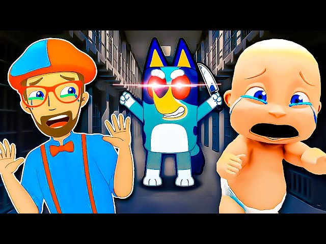 Baby and Blippi Captured by EVIL BLUEY!