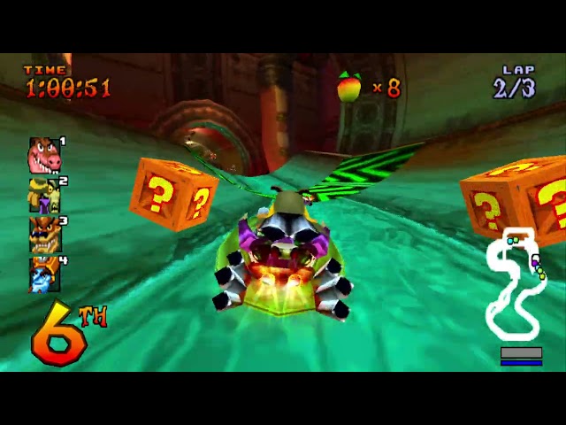 CTR PS1 ONLINE - Gameplay (2K 60fps Widescreen)