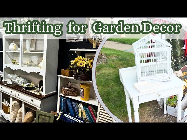 Transform Your Garden Space with Thrifted Garden Decor| Outdoor Thrift Market Day!😍🪴🙌🌸