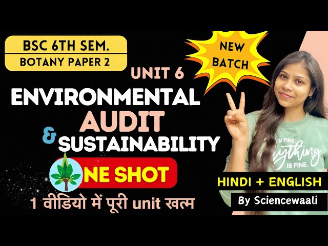 Environmental audit and Sustainability BSc 6th semester botany paper 2 unit 6 🔥 in Hindi & English