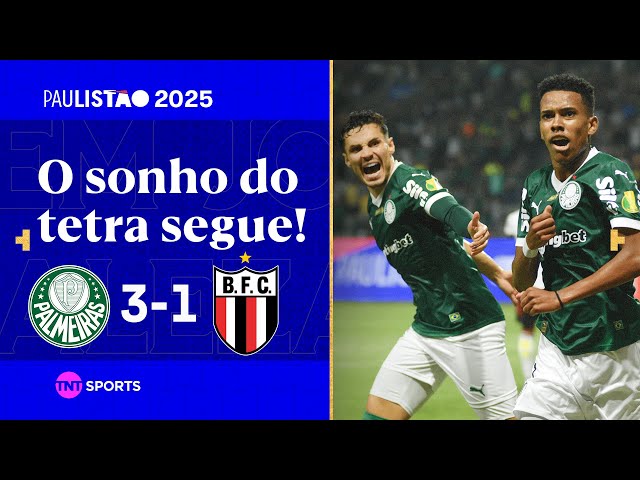 ESTÊVÃO FAZ GOLAÇO E PALMEIRAS SEGUE VIVO NO PAULISTÃO! PALMEIRAS 3X1 BOTAFOGO-SP