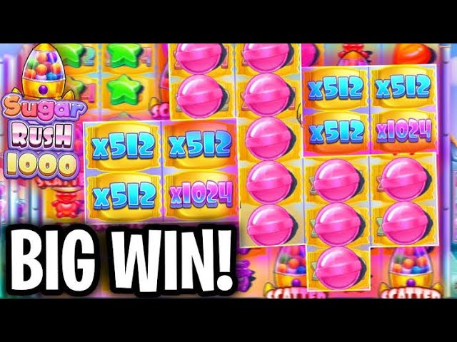 NEW SUGAR RUSH 1000 SLOT PAYS HUGE!(BIG WIN)