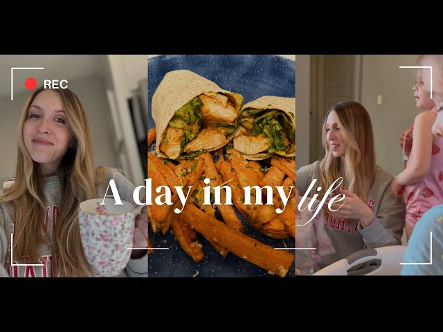 Productive Winter Day as a SAHM | Errands, Laundry, Healthy Dinner & More | First Vlog!