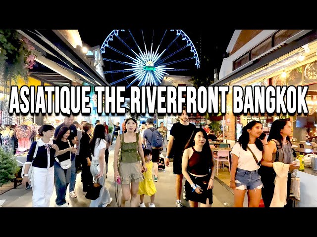 【🇹🇭 4K】Asiatique The Riverfront Bangkok | Evening walk at the best Night Market |