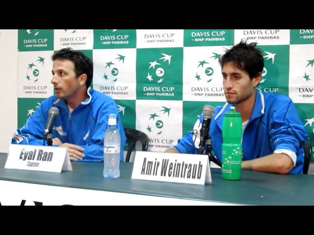 Davis Cup press conference with Amir Weintraub (Israel) after defeating Milos Raonic (Canada) Part 1