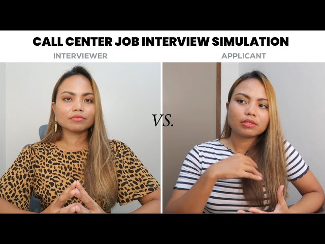 Mock Job Interview | College Dropout, No Call Center Experience