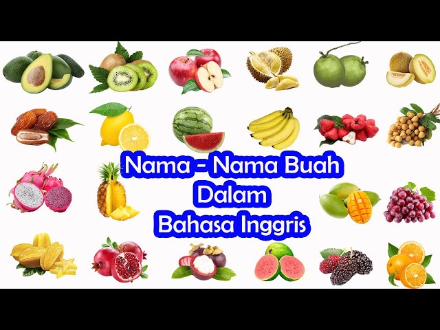 Mengenal Nama Buah-buahan dalam bahasa inggris l fruit english learning l belajar bahasa inggris