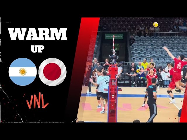 Argentina vs Japan warm-up: Powerful spikes, high jumps, and perfect sets. Watch the stars!