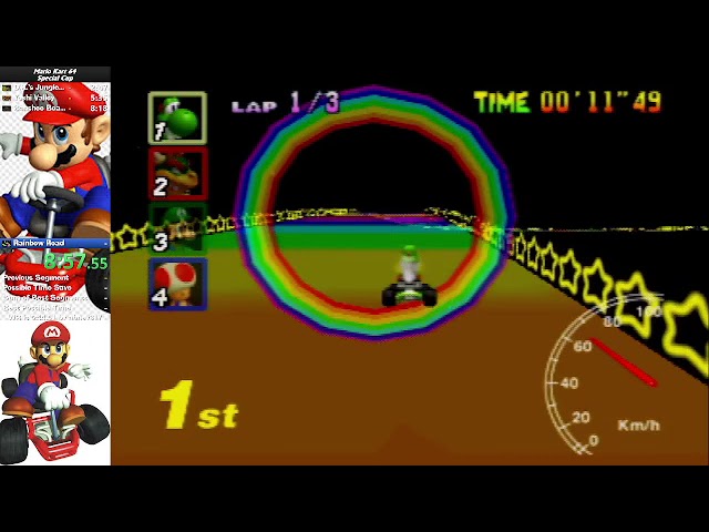 Mario Kart 64 Spécial Cup No Skip in 14:04 N64