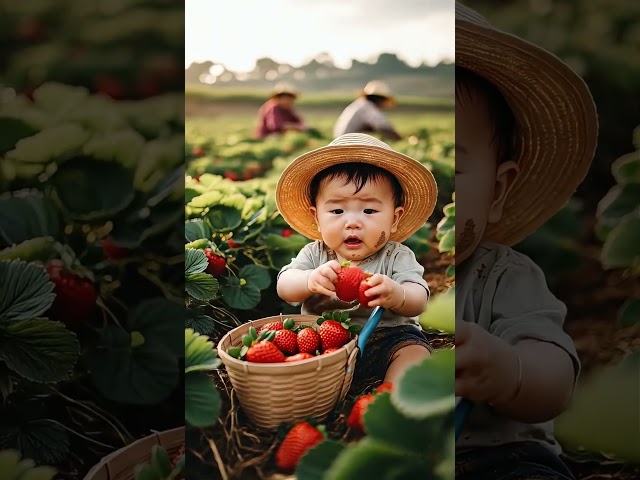 "🍓 Cute Baby Enjoying Strawberries 🍓"#shortsviral #cute #cutebaby