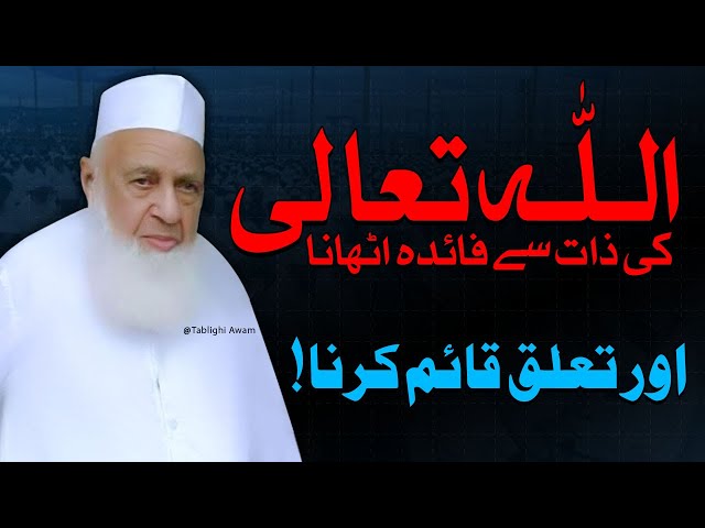 Allah ki Zaat se Faida Utana or Taluq Qaim Karna | Haji Abdul Wahab Sahab