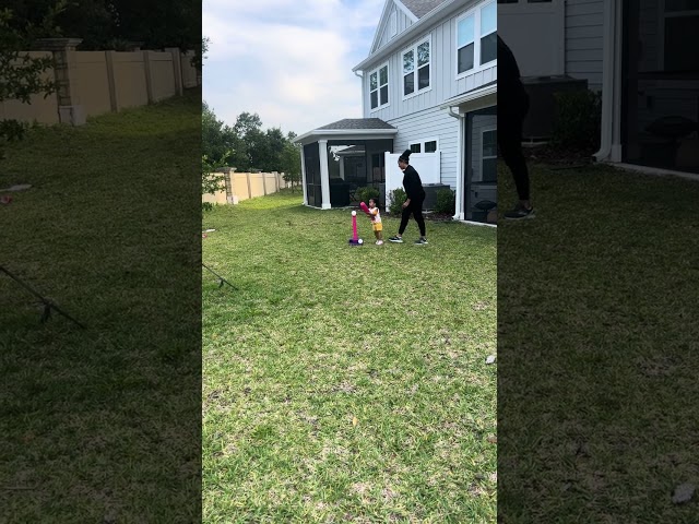 Scout playing baseball