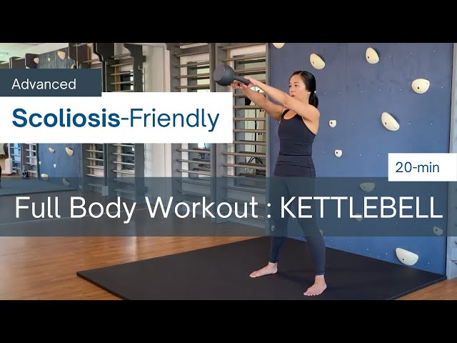 20-Min Scoliosis-Friendly KETTLEBELL workout (no repeats!) | Cardio, Legs, and Core (ADVANCED)