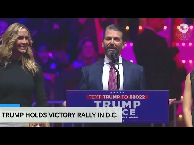 Don Jr. and Kai Trump share excitement at Donald Trump's inauguration at victory rally