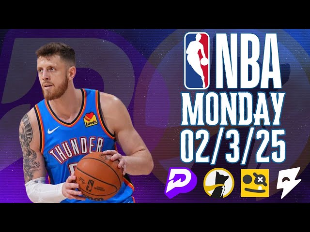 🏀 BEST NBA PICKS FOR MONDAY | 02/3/25 | BASKETBALL TODAY | #PRIZEPICKS | #UNDERDOG | #BETR